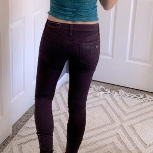 Rag & Bone Skinny Burgundy Jeans Sz 25